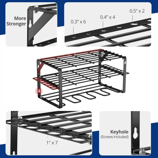 WORKPRO Power Tool Organizer Wall Mounted Power Tool Holder 3Tiers Storage Rack for Cordless Drill Storage 150 LBS Load Capacity for Garage Warehouse WorkshopWORKPRO Power Tool Organizer Wall Mounted Power Tool Holder 3Tiers Storage Rack for Cordless Drill Storage 150 LBS Load Capacity for Garage Warehouse Workshop