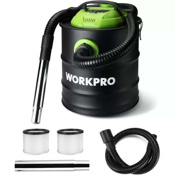 WORKPRO 52 Gallon Ash Vacuum 55 Peak Horsepower Ash Vac Cleaner with HEPA Filter Hose and Accessories for Fireplaces Wood Burning Stoves Bonfire Pits and Pellet StovesWORKPRO 52 Gallon Ash Vacuum 55 Peak Horsepower Ash Vac Cleaner with HEPA Filter Hose and Accessories for Fireplaces Wood Burning Stoves Bonfire Pits and Pellet Stoves