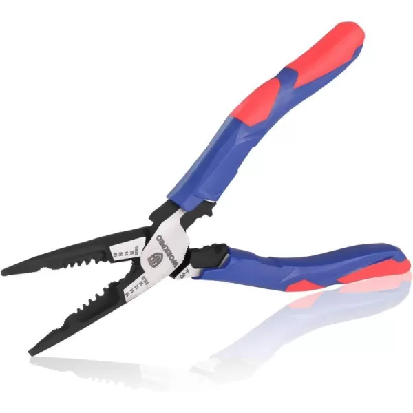 WORKPRO 8 Inch Needle Nose Pliers Multipurpose Long Nose Pliers with Wire StripperCrimperCutter Function Premium HeavyDuty CRV Steel Hand Tool Plier for Home CraftsWORKPRO 8 Inch Needle Nose Pliers Multipurpose Long Nose Pliers with Wire StripperCrimperCutter Function Premium HeavyDuty CRV Steel Hand Tool Plier for Home Crafts