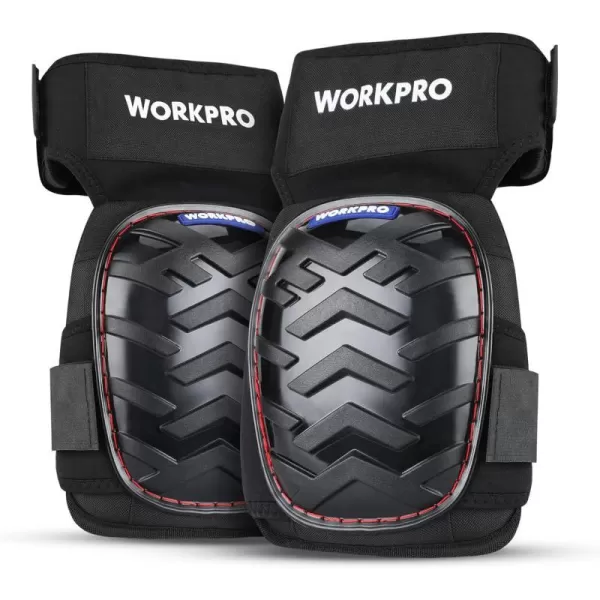 WORKPRO Knee Pads for Work Ergonomic Gel Knee Pads Protector with Thick Foam Cushion Heavy Duty Antislip Kneepads for Construction Flooring and GardeningStrap