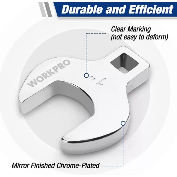 WORKPRO 38 Drive Flare Nut Wrench Set 10piece Crowfoot Flare Nut Tool Kit SAE 381in Steel Wrench With Storage Rail for Nut RemovalRegular SAE