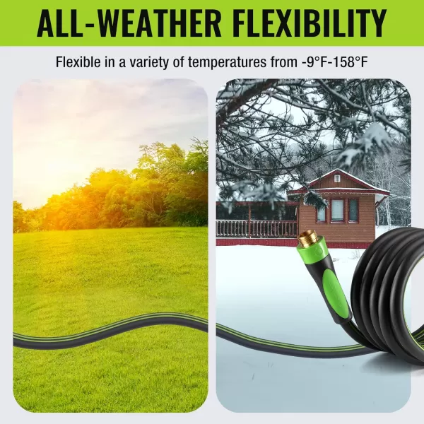WORKPRO 58 IN x 10 FT Garden Hose Durable Flexible Lightweight Water Hose with BiMaterial 360 Rotation Handle 34 GHT Solid Brass Fittings for Outdoor Lawn Garden amp Yard Car Wash10ft BiMaterial 360 Rotary Handle