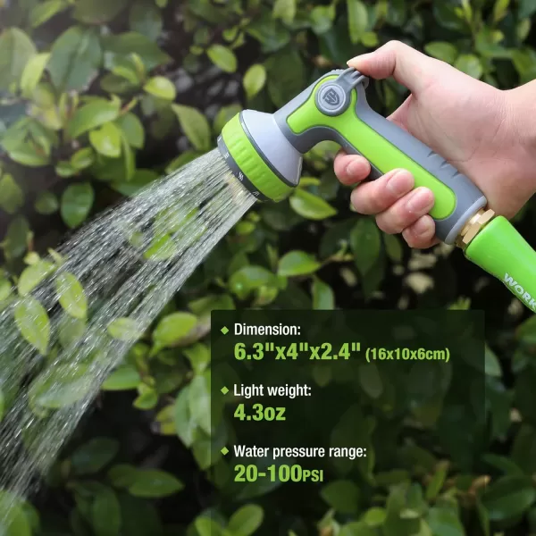 WORKPRO Garden Hose Nozzle  10 Spray Patterns Thumb Control On Off Valve Perfect Garden Water Hose Sprayer for Outdoor Watering Plants Car washing Cleaning Showering PetsWORKPRO Garden Hose Nozzle  10 Spray Patterns Thumb Control On Off Valve Perfect Garden Water Hose Sprayer for Outdoor Watering Plants Car washing Cleaning Showering Pets