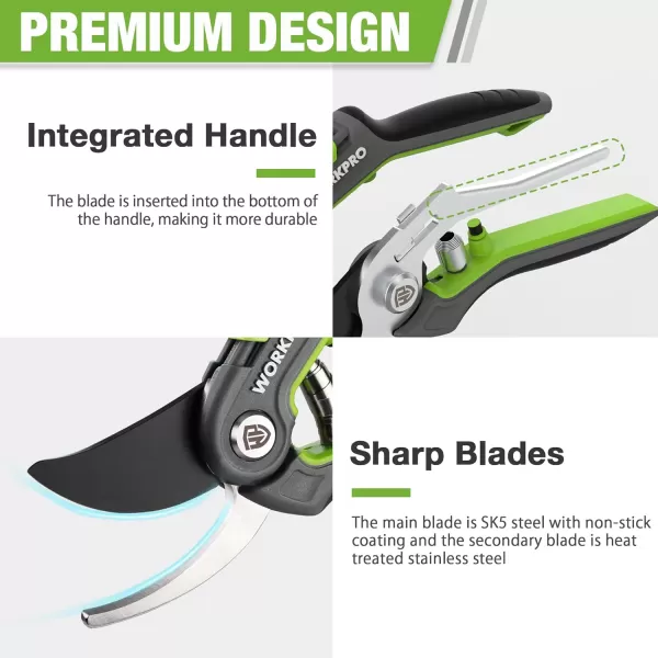 WORKPRO Garden Pruning Shears 2 Pack 8 Bypass Pruning Shears and 625 Straight Garden Scissors Premium Plant Shears Garden Clippers Hand Tools for Cutting Flowers Trimming Plants Picking FruitsWORKPRO Garden Pruning Shears 2 Pack 8 Bypass Pruning Shears and 625 Straight Garden Scissors Premium Plant Shears Garden Clippers Hand Tools for Cutting Flowers Trimming Plants Picking Fruits
