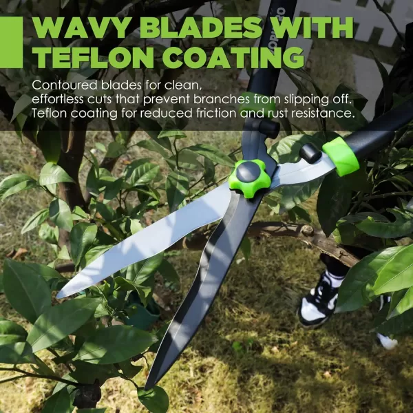 WORKPRO Hedge Shears 23 Manual Hedge Trimmers with Wavy Blade amp Ergonomic Comfortable Handle Home Garden Pruner Hedge Clippers Perfect for Trimming Borders Boxwood and Tall BushesWORKPRO Hedge Shears 23 Manual Hedge Trimmers with Wavy Blade amp Ergonomic Comfortable Handle Home Garden Pruner Hedge Clippers Perfect for Trimming Borders Boxwood and Tall Bushes