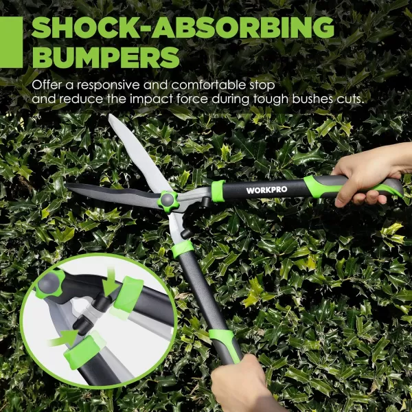 WORKPRO Hedge Shears 23 Manual Hedge Trimmers with Wavy Blade amp Ergonomic Comfortable Handle Home Garden Pruner Hedge Clippers Perfect for Trimming Borders Boxwood and Tall BushesWORKPRO Hedge Shears 23 Manual Hedge Trimmers with Wavy Blade amp Ergonomic Comfortable Handle Home Garden Pruner Hedge Clippers Perfect for Trimming Borders Boxwood and Tall Bushes