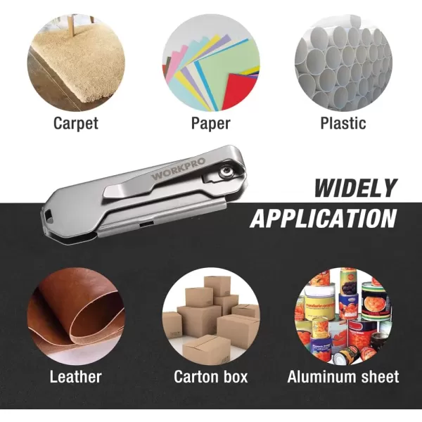 WORKPRO EDC Folding Utility Knife Mini Box Cutter with Quick Open Axis Lock Quick Change Blade Razor Knife Foldable Small Pocket Knife with Belt ClipWORKPRO EDC Folding Utility Knife Mini Box Cutter with Quick Open Axis Lock Quick Change Blade Razor Knife Foldable Small Pocket Knife with Belt Clip
