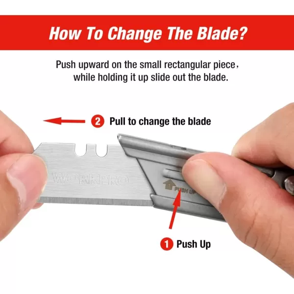 WORKPRO EDC Folding Utility Knife Mini Box Cutter with Quick Open Axis Lock Quick Change Blade Razor Knife Foldable Small Pocket Knife with Belt ClipWORKPRO EDC Folding Utility Knife Mini Box Cutter with Quick Open Axis Lock Quick Change Blade Razor Knife Foldable Small Pocket Knife with Belt Clip