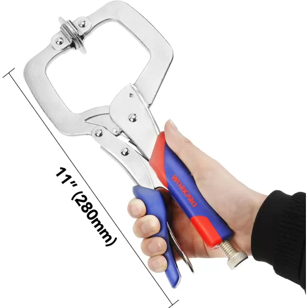 WORKPRO 11 Face Clamp Locking CClamp Metal Pocket Hole Clamp for Woodworking and Jig Pocket HoleWORKPRO 11 Face Clamp Locking CClamp Metal Pocket Hole Clamp for Woodworking and Jig Pocket Hole