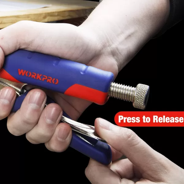 WORKPRO 11 Face Clamp Locking CClamp Metal Pocket Hole Clamp for Woodworking and Jig Pocket HoleWORKPRO 11 Face Clamp Locking CClamp Metal Pocket Hole Clamp for Woodworking and Jig Pocket Hole