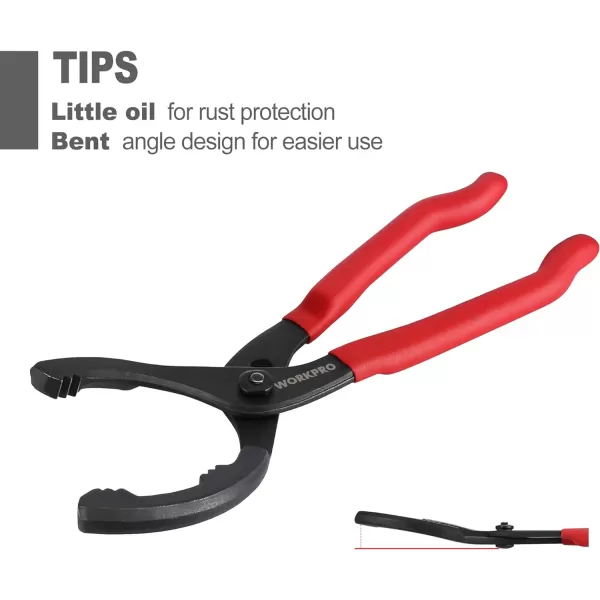 WORKPRO 12 Adjustable Oil Filter Pliers Wrench Adjustable Oil Filter Removal Tool Ideal For Engine Filters Conduit amp Fittings W114083AWORKPRO 12 Adjustable Oil Filter Pliers Wrench Adjustable Oil Filter Removal Tool Ideal For Engine Filters Conduit amp Fittings W114083A