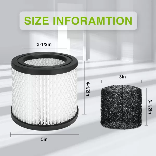 WORKPRO 1PC Cartridge Filter And 2PC Foam Wet Filter For WORKPRO W125088AE 4G Vacuum CleanerWORKPRO 1PC Cartridge Filter And 2PC Foam Wet Filter For WORKPRO W125088AE 4G Vacuum Cleaner