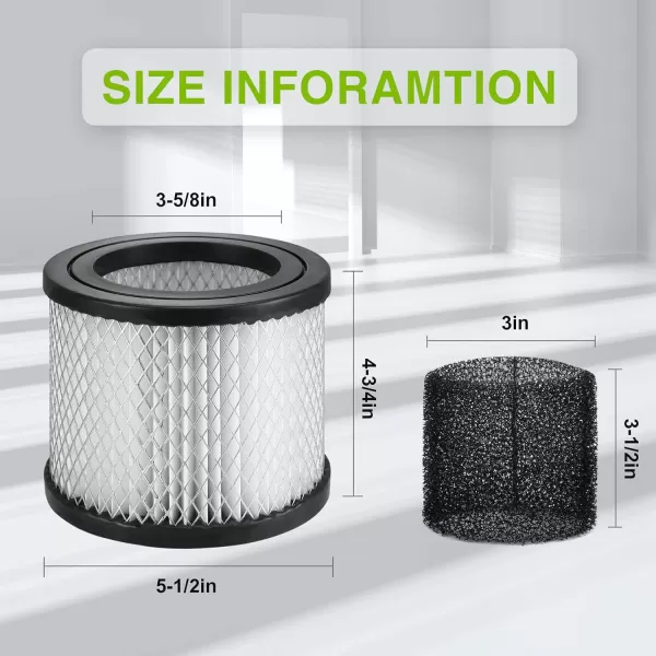 WORKPRO 1PC Cartridge Filteramp2PC Foam Wet Filter For WORKPRO W125089AEW125090AEW125091AE 6G Vacuum CleanerWORKPRO 1PC Cartridge Filteramp2PC Foam Wet Filter For WORKPRO W125089AEW125090AEW125091AE 6G Vacuum Cleaner