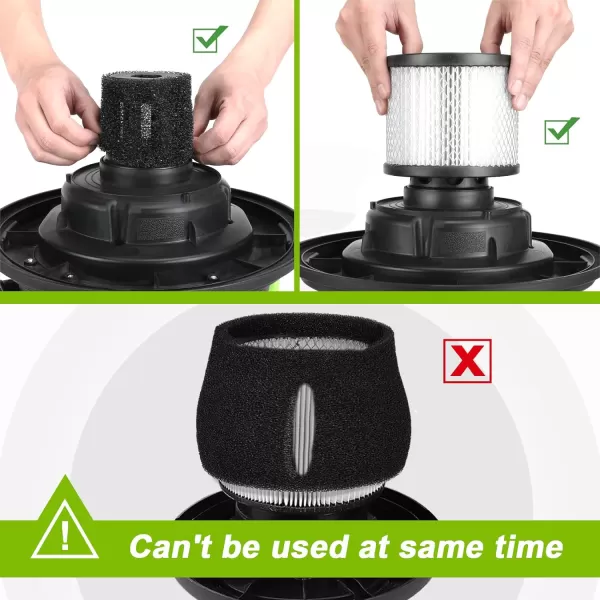 WORKPRO 1PC Cartridge Filteramp2PC Foam Wet Filter For WORKPRO W125089AEW125090AEW125091AE 6G Vacuum CleanerWORKPRO 1PC Cartridge Filteramp2PC Foam Wet Filter For WORKPRO W125089AEW125090AEW125091AE 6G Vacuum Cleaner