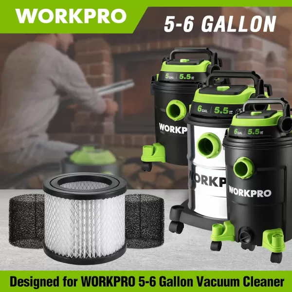 WORKPRO 1PC Cartridge Filteramp2PC Foam Wet Filter For WORKPRO W125089AEW125090AEW125091AE 6G Vacuum CleanerWORKPRO 1PC Cartridge Filteramp2PC Foam Wet Filter For WORKPRO W125089AEW125090AEW125091AE 6G Vacuum Cleaner