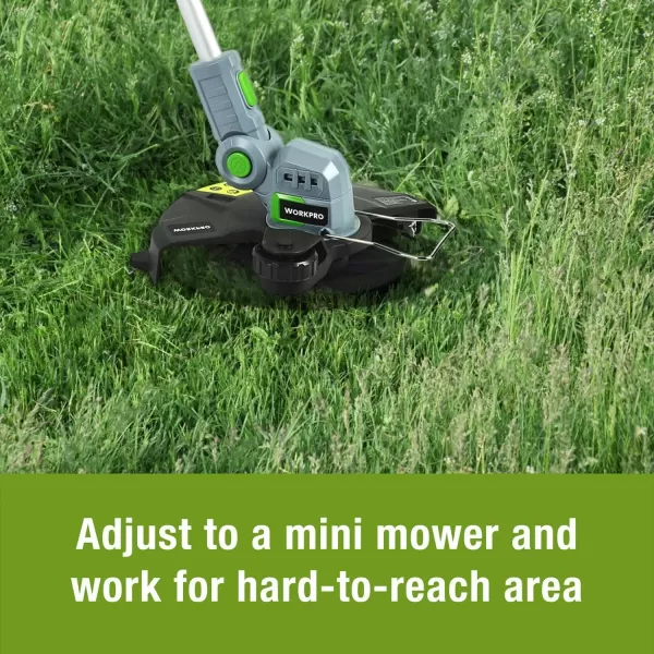 WORKPRO 20V Cordless String TrimmerEdger 12inch with 2Ah LithiumIon Battery 1 Hour Quick Charger 164ft Trimmer Line IncludedWORKPRO 20V Cordless String TrimmerEdger 12inch with 2Ah LithiumIon Battery 1 Hour Quick Charger 164ft Trimmer Line Included