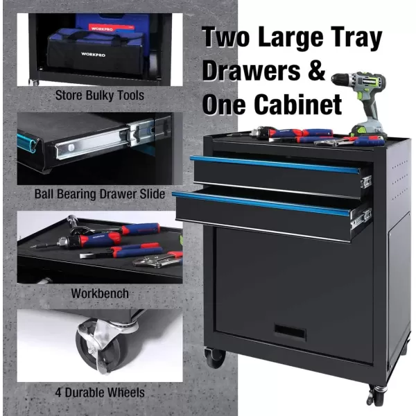 WORKPRO 245 Inch 5Drawer Rolling Tool Chest with Wheels Sliding Metal Drawer Rolling Tool Storage Cabinet Removable Toolbox Organizer for Workshop GarageWORKPRO 245 Inch 5Drawer Rolling Tool Chest with Wheels Sliding Metal Drawer Rolling Tool Storage Cabinet Removable Toolbox Organizer for Workshop Garage