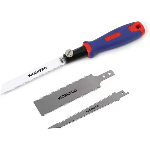 WORKPRO 3in1 Jab Saw and Folding Utility Knife Combo Kit  Extra 2 Saw Blades and 10 Standard Utility Blades IncludedWORKPRO 3in1 Jab Saw and Folding Utility Knife Combo Kit  Extra 2 Saw Blades and 10 Standard Utility Blades Included