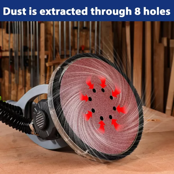 WORKPRO 50Piece Sanding Discs Set 9Inch 8 Hole HookandLoop Sandpaper 6 Grades  60 80 120 150 180 240 Grits Grinding Abrasive Sanding Disc for Drywall Sander Wood Furniture FinishingAluminum Oxide 50Piece 6 Grades