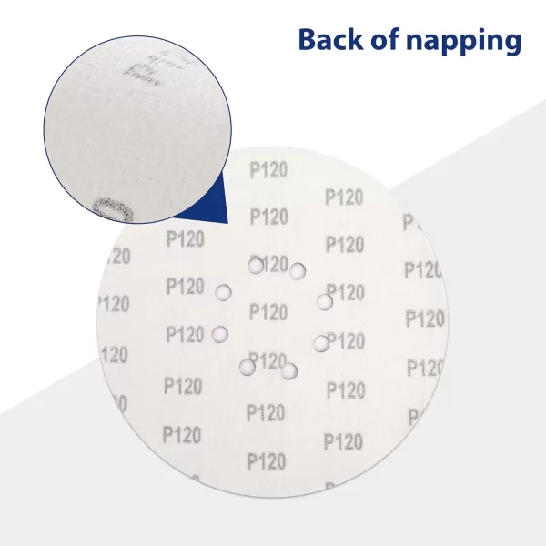 WORKPRO 50Piece Sanding Discs Set 9Inch 8 Hole HookandLoop Sandpaper 6 Grades  60 80 120 150 180 240 Grits Grinding Abrasive Sanding Disc for Drywall Sander Wood Furniture FinishingAluminum Oxide 50Piece 6 Grades