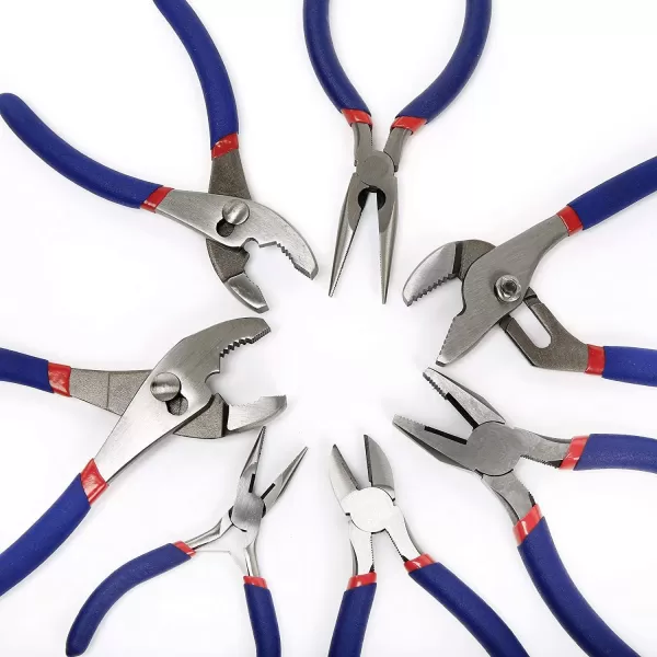 WORKPRO 7piece Pliers Set 8inch Groove Joint Pliers 6inch Long Nose 6inch Slip Joint 412 Inch Long Nose 6inch Diagonal 7inch Linesman 8inch Slip Joint for DIY amp Home UseWORKPRO 7piece Pliers Set 8inch Groove Joint Pliers 6inch Long Nose 6inch Slip Joint 412 Inch Long Nose 6inch Diagonal 7inch Linesman 8inch Slip Joint for DIY amp Home Use