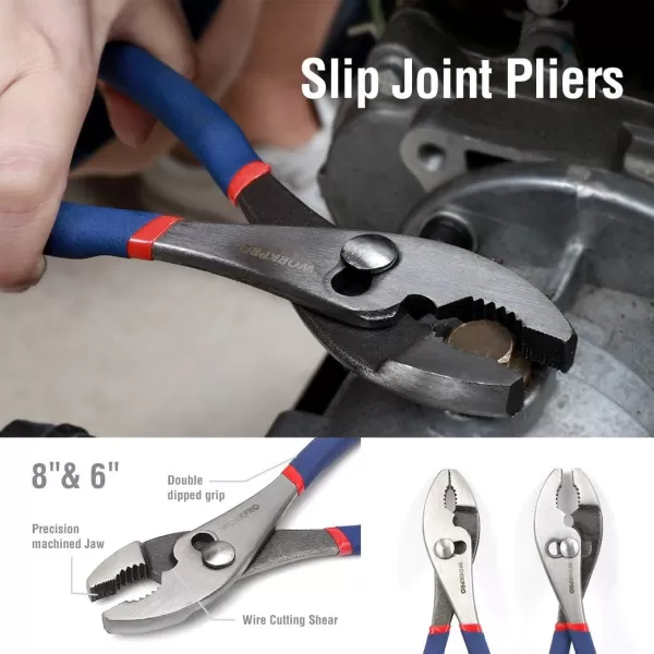 WORKPRO 7piece Pliers Set 8inch Groove Joint Pliers 6inch Long Nose 6inch Slip Joint 412 Inch Long Nose 6inch Diagonal 7inch Linesman 8inch Slip Joint for DIY amp Home UseWORKPRO 7piece Pliers Set 8inch Groove Joint Pliers 6inch Long Nose 6inch Slip Joint 412 Inch Long Nose 6inch Diagonal 7inch Linesman 8inch Slip Joint for DIY amp Home Use