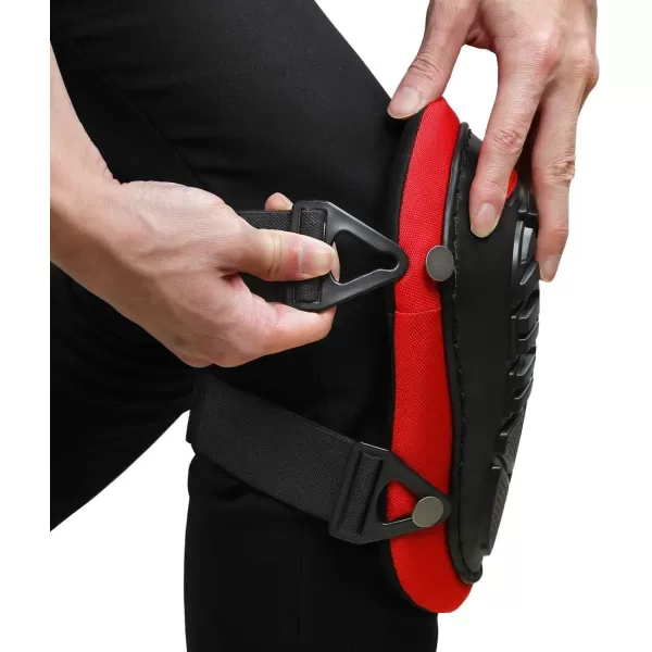 WORKPRO Knee Pads with Heavy Duty Foam Padding and Gel Core Knee Pad with Adjustable Top Fit Clips for for Indoor and Outdoor Work like Gardening Carpentry Welding RoofingCleaning W133217A BlackampRedNylon