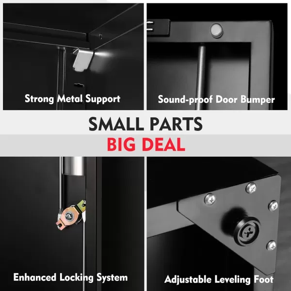 WORKPRO Storage Cabinet Metal Garage Cabinets with Doors and Shelves Tall Locking Steel Cabinet for Tools Office Home Shops 71 H x 3112 W x 1534 D 900 LBS Load CapacityTotal Black 4 Keys1