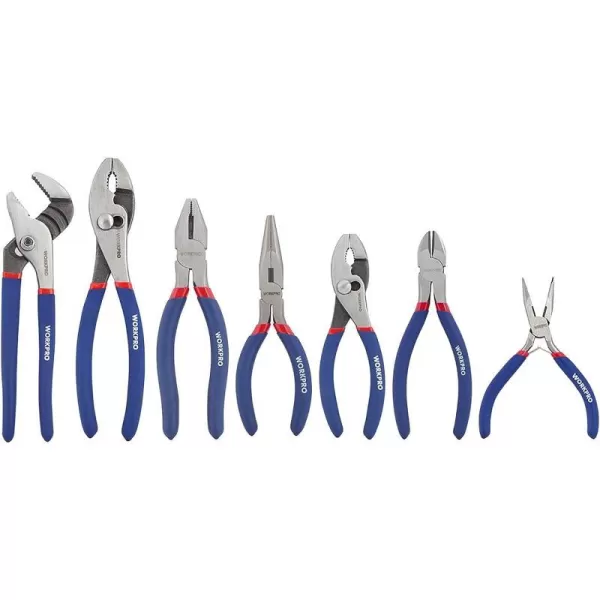 WORKPRO 7piece Pliers Set 8inch Groove Joint Pliers 6inch Long Nose 6inch Slip Joint 412 Inch Long Nose 6inch Diagonal 7inch Linesman 8inch Slip Joint for DIY amp Home UseWORKPRO 7piece Pliers Set 8inch Groove Joint Pliers 6inch Long Nose 6inch Slip Joint 412 Inch Long Nose 6inch Diagonal 7inch Linesman 8inch Slip Joint for DIY amp Home Use