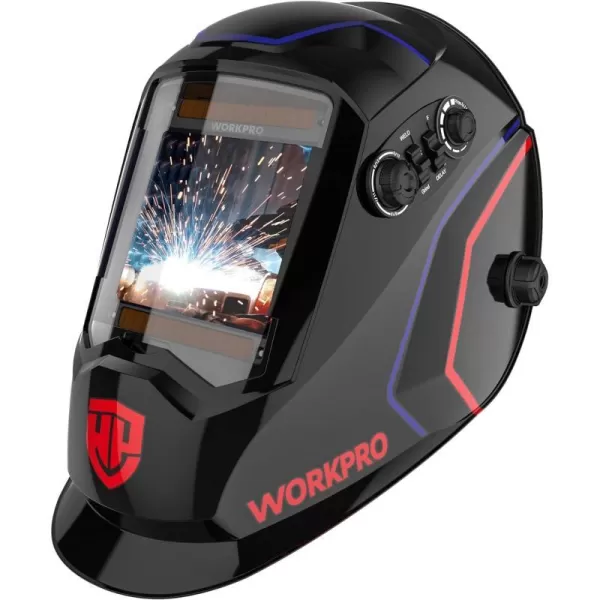 WORKPRO Welding Helmet True Color Auto Darkening 1112 Large Viewing Welding Mask Hood 4 Arc Sensor Automatic Solar Welder Shield for Mig Tig Arc PawUpgrade modelLine