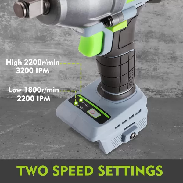 imageWORKPRO 20V Cordless Impact Wrench 12inch 320 Ft Pounds Max Torque 20Ah Liion Battery with Fast Charger Belt Clip for Easy CarryingBRUSHLESS MOTOR