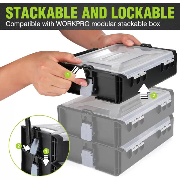 imageWORKPRO Pink Power Drill Set and Stackable Tool Box 8V Cordless Drill Driver with Bit Set 20Ah Electric Cordless Screwdriver Kit with 38quot Keyless Chuck Portable Drill for Home DIY Pink RibbonGrey