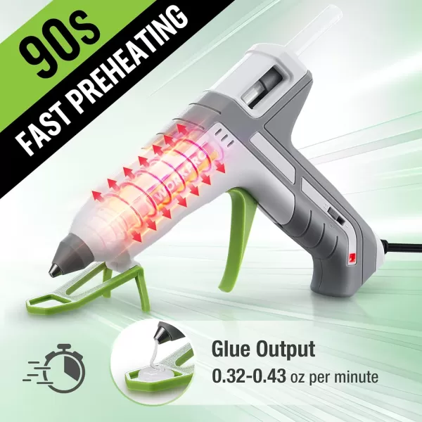 imageWORKPRO Hot Glue Gun Full Size  60100W Dual Temp Glue Gun and Sticks Set with 10 PCS Glue Sticks 716quot  90S Fast Preheating Hot Glue Gun for Construction Crafting DIY and Repairs  Pink RibbonWhite