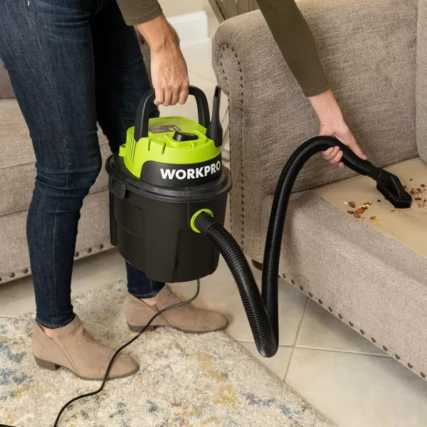 imageWORKPRO WetDry Vacuum 25 Gallon 3 Peak Horsepower Portable Shop Vacuum Cleaner for HomeJobsite Dust Collection Job with Attachments