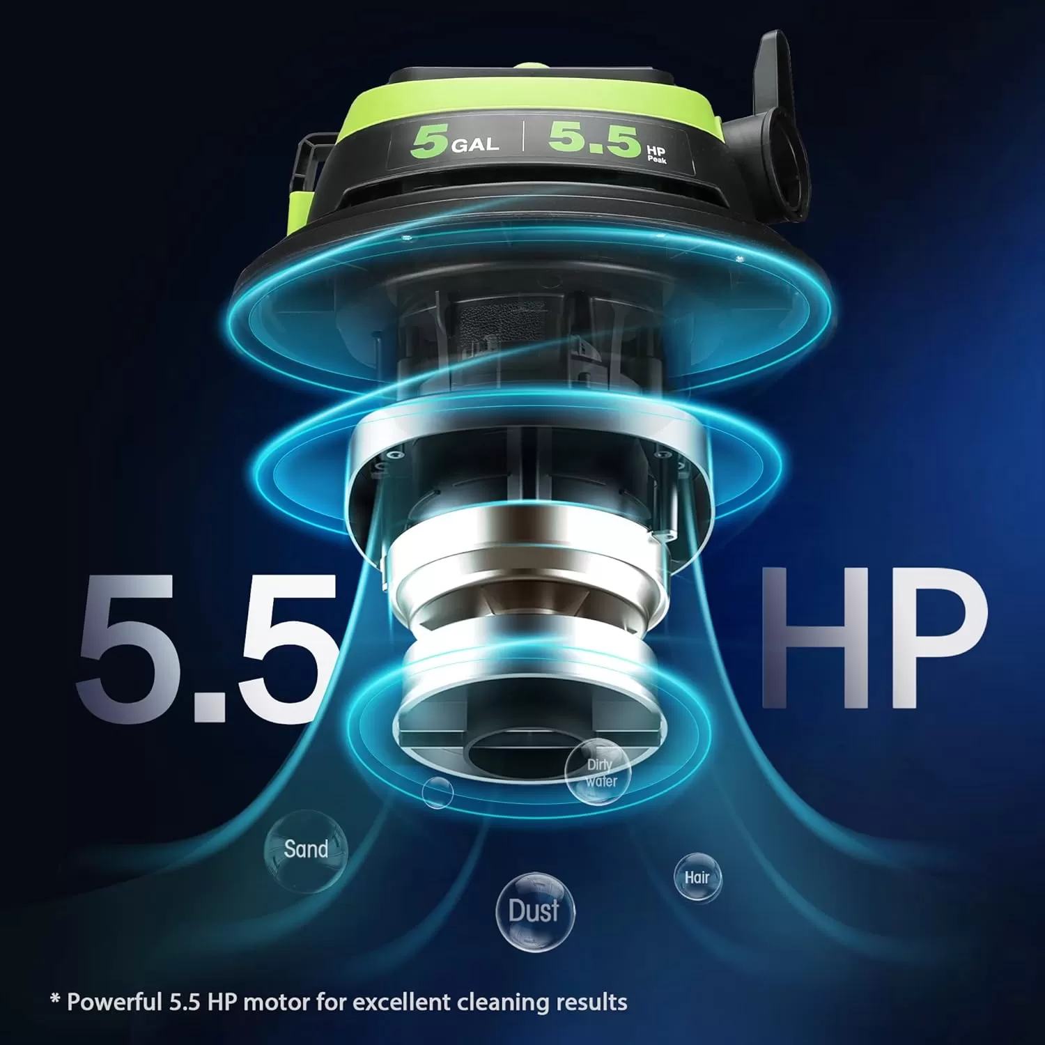 imageWORKPRO 5 Gallon WetDry Shop Vacuum 55 Peak HP Shop Vac Cleaner with HEPA Filter Hose and Accessories for HomeJobsite