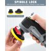 imageWORKPRO Cordless Mini Buffer Polisher 12V Buffer Polisher for Car Detailing 5 Variable Speed Up to 3000RPM Compact Cordless Polisher Kit for Waxing DIY Projects Furniture Polishing