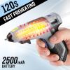 imageWORKPRO 36V Cordless Hot Glue Gun Upgrade Fast Preheating Smart PowerOff USBC Rechargeable Glue Gun Lessdrip Hot Glue Gun Kit with 20 Pcs Premium Mini Glue Sticks for DIY Crafting and ArtsGrey