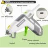 imageWORKPRO 36V Cordless Hot Glue Gun Upgrade Fast Preheating Smart PowerOff USBC Rechargeable Glue Gun Lessdrip Hot Glue Gun Kit with 20 Pcs Premium Mini Glue Sticks for DIY Crafting and ArtsWhite