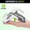 imageWORKPRO 36V Cordless Hot Glue Gun Upgrade Fast Preheating Smart PowerOff USBC Rechargeable Glue Gun Lessdrip Hot Glue Gun Kit with 20 Pcs Premium Mini Glue Sticks for DIY Crafting and ArtsWhite
