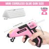 imageWORKPRO 36V Cordless Hot Glue Gun Upgrade Fast Preheating Smart PowerOff USBC Rechargeable Glue Gun Lessdrip Hot Glue Gun Kit with 20 Pcs Premium Mini Glue Sticks for DIY Crafting and ArtsPink