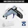 imageWORKPRO 36V Cordless Hot Glue Gun Upgrade Fast Preheating Smart PowerOff USBC Rechargeable Glue Gun Lessdrip Hot Glue Gun Kit with 20 Pcs Premium Mini Glue Sticks for DIY Crafting and ArtsGrey