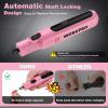 imageWORKPRO Cordless Rotary Tool 8V Rotary Tool Kit with 117 Accessories 6 Variable Speed TypeC Charging LED Work Light Power Rotary Tool for Sanding Polishing Engraving Cutting DIY Pink RibbonPink