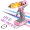 imageWORKPRO Full Size Cordless Hot Melt Glue Gun  12V Rechargeable Fast Preheating Glue Gun Kit with 15pcs Full Size Glue Sticks Auto Poweroff Glue Gun for DIY Project Art Craft  Pink RibbonPink