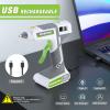 imageWORKPRO Full Size Cordless Hot Melt Glue Gun  12V Rechargeable Fast Preheating Glue Gun Kit with 15pcs Full Size Glue Sticks Auto Poweroff Glue Gun for DIY Project Art Craft  Pink RibbonWhite
