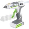 imageWORKPRO Full Size Cordless Hot Melt Glue Gun  12V Rechargeable Fast Preheating Glue Gun Kit with 15pcs Full Size Glue Sticks Auto Poweroff Glue Gun for DIY Project Art Craft  Pink RibbonWhite
