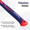 imageWORKPRO 16 oz Claw Hammer with Fiberglass Handle All Purpose Hammer with Forged Hardened Steel Head Smooth Face ampamp Shock Reduction Grip Blue
