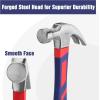 imageWORKPRO 16 oz Claw Hammer with Fiberglass Handle All Purpose Hammer with Forged Hardened Steel Head Smooth Face ampamp Shock Reduction Grip Blue