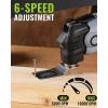 imageWORKPRO 20V Oscillating Tool Kit Cordless and Brushless 19000 RPM Orbiting Multi Tool with 6 Variable Speeds 36Oscillation Angle 21pcs Saw Accessories 1 Rechargeable Battery and Carrying BagCordless