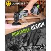 imageWORKPRO 20V Oscillating Tool Kit Cordless and Brushless 19000 RPM Orbiting Multi Tool with 6 Variable Speeds 36Oscillation Angle 21pcs Saw Accessories 1 Rechargeable Battery and Carrying BagCordless