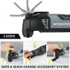imageWORKPRO 20V Oscillating Tool Kit Cordless and Brushless 19000 RPM Orbiting Multi Tool with 6 Variable Speeds 36Oscillation Angle 21pcs Saw Accessories 1 Rechargeable Battery and Carrying BagCorded